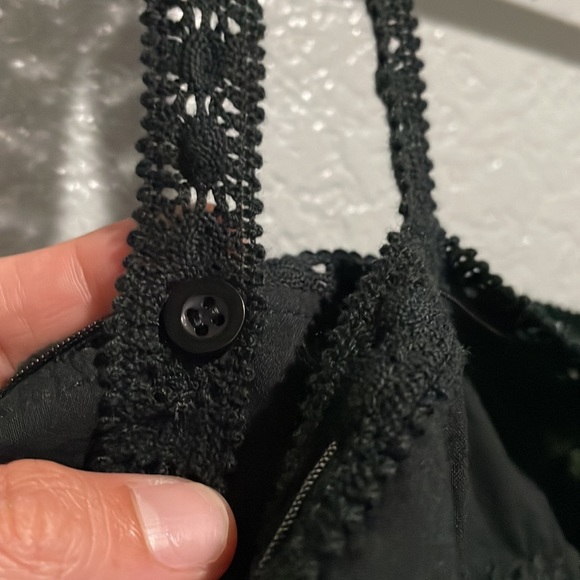 NWOT Chasing Unicorns Valerie Cotton Gauze, Cutwork + Lace Top in Black 🔥 - Picture 11 of 12